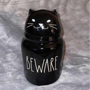 Rae Dunn BEWARE cat canister